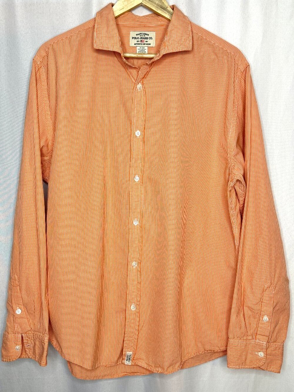 VTG Ralph Lauren Polo Jeans Co. Gingham Check Shirt X-Large Y2K Western Preppy